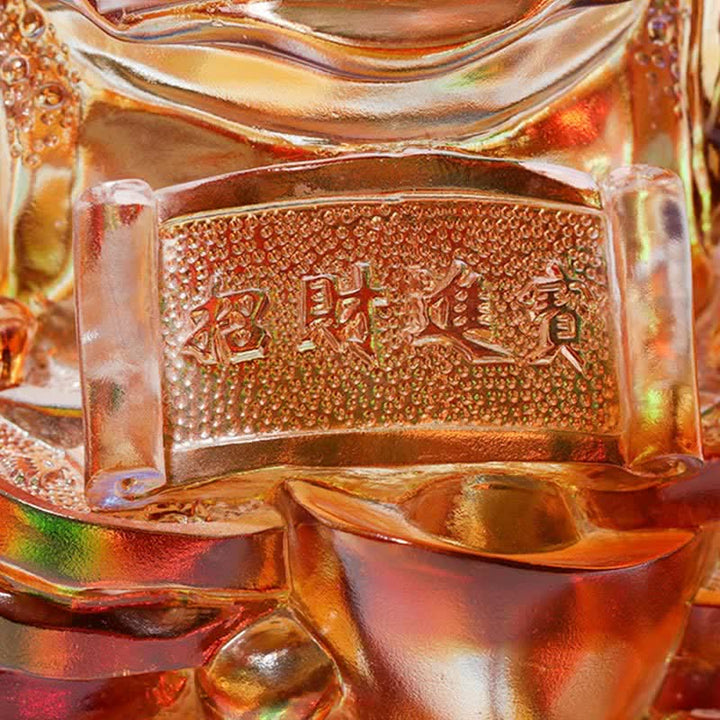 Feng Shui Frog Handmade Liuli Crystal Art Piece Wealth Home Office Decoration - image 16