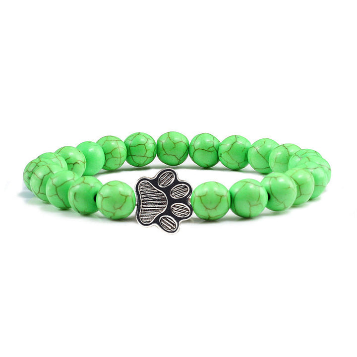 Buddha Stones “Save A Dog” Stone Bracelet - Green Beads - image 15