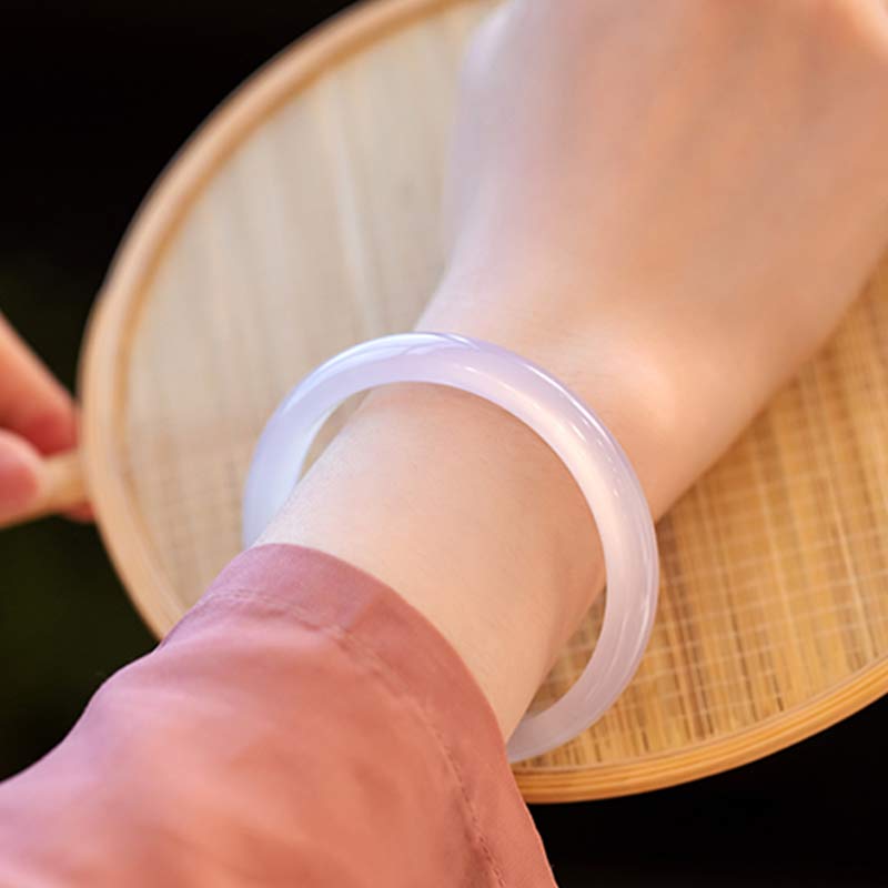 Buddha Stones Natural Chalcedony Harmony Positive Bracelet Bangle - image 13
