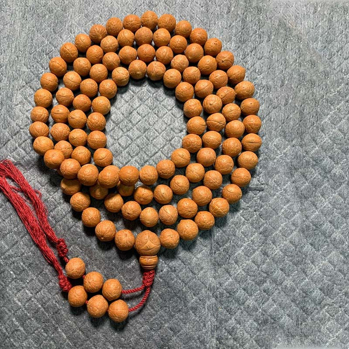 Buddha Stones 108 Mala Beads Nepal Bodhi Seed Luck Wealth Tassel Bracelet - 12mm - image 5
