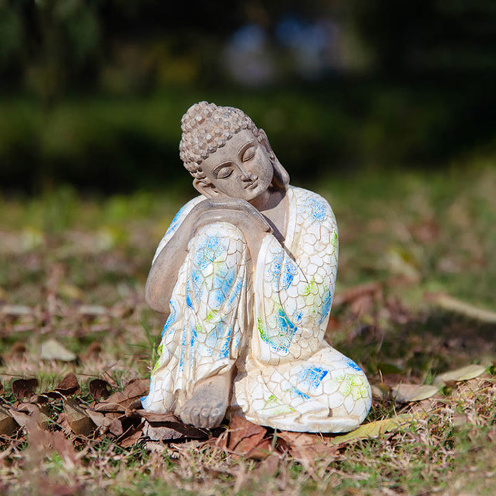 Meditating Zen Buddha Serenity Resin Statue Figurine Home Decoration - Medium Sleeping Buddha 15*15*21CM - image 14