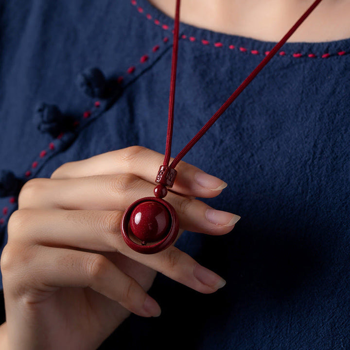Buddha Stones Cinnabar Om Mani Padme Hum PiXiu Blessing Lucky Bead Necklace Pendant - image 7
