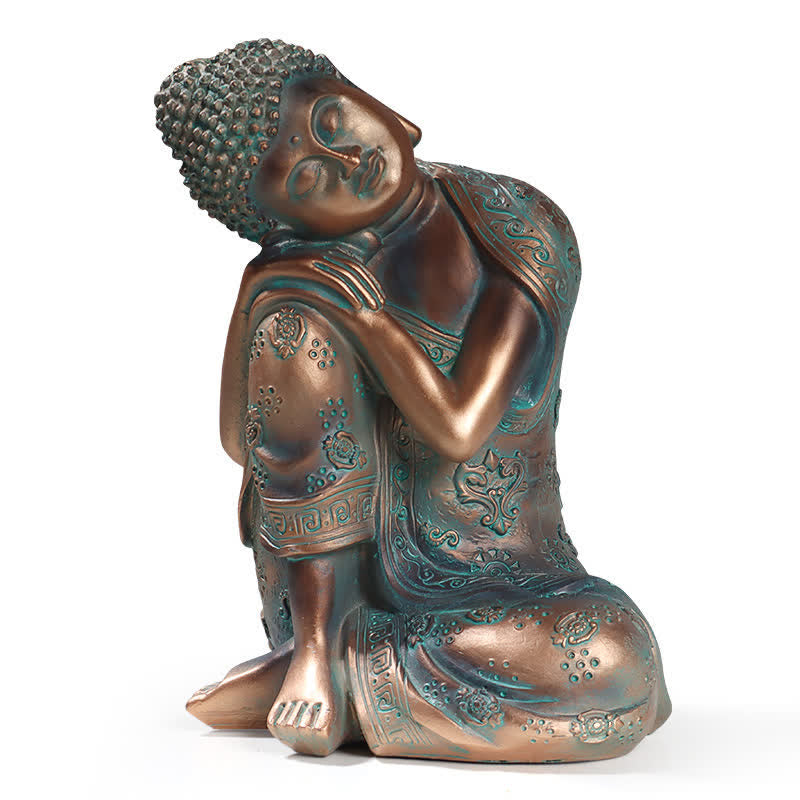 Tibetan Meditating Buddha Serenity Resin Statue Decoration - image 3