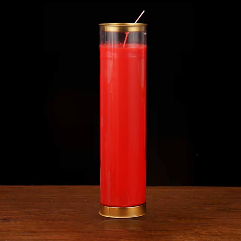 Meditation Prayer Altar Candle Buddhist Temple Rituals Use Items - Red - Large (7 Days) - image 11