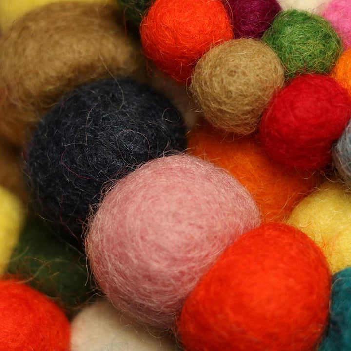 Buddha Stones Tibetan Singing Bowl Handcraft Felted Wool Cushion Decoration - image 6