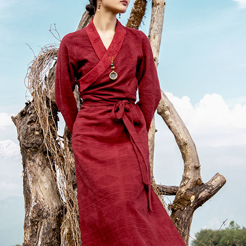 Tibetan Dress Clothing Lhasa Long Wrap Dress Maxi Dress Women Clothing