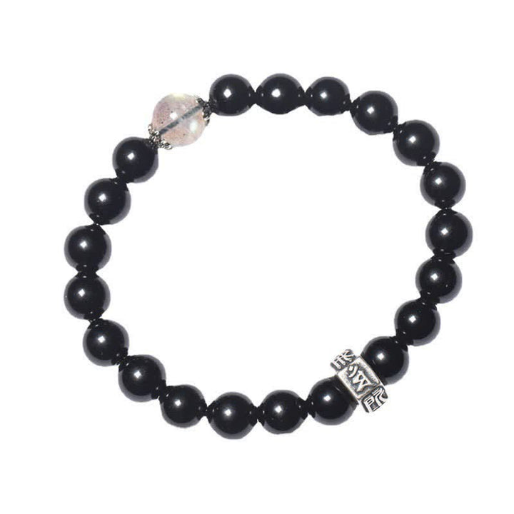 Chinese Zodiac Natal Buddha 925 Sterling Silver Black Obsidian Moonstone Strength Bracelet - image 18