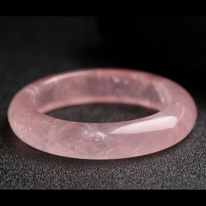 Buddha Stones  Natural Rose Quartz Love Caring Bracelet Bangle - image 8