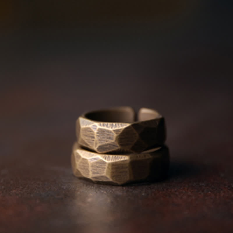 Buddha Stones Tibetan Simple Design Copper Wealth Ring - image 16