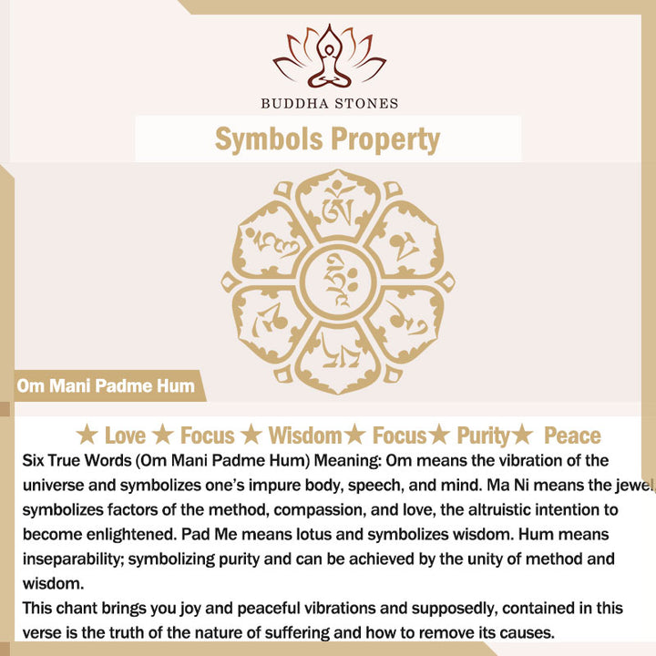 Buddha Stones Tibet Om Mani Padme Hum Double Dorje Vajra Creativity Bracelet - image 5