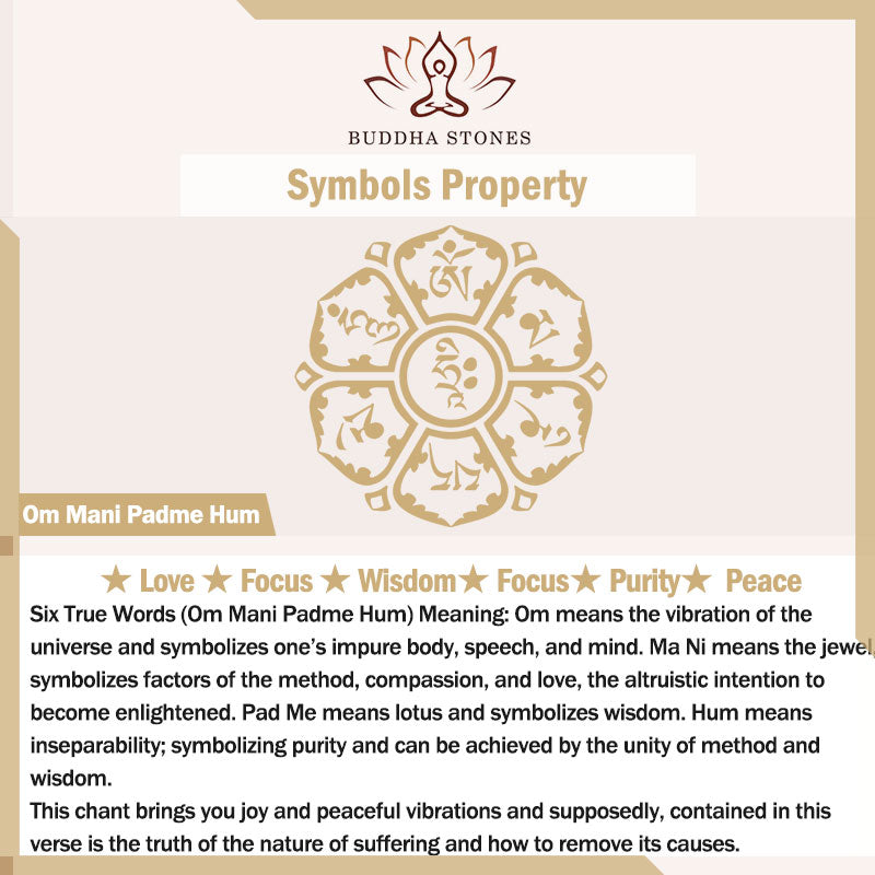 Buddha Stones Dragon Om Mani Padme Hum Engraved Copper Luck Success Bracelet - image 5