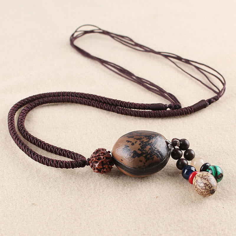 Buddha Stones Bodhi Seed Lotus Wisdom Harmony Necklace Pendant - Bodhi Seed&Rudraksha Bodhi Seed - image 13