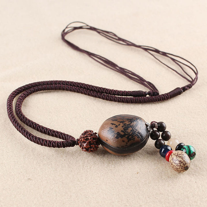 Buddha Stones Bodhi Seed Lotus Wisdom Harmony Necklace Pendant - Bodhi Seed&Rudraksha Bodhi Seed - image 13
