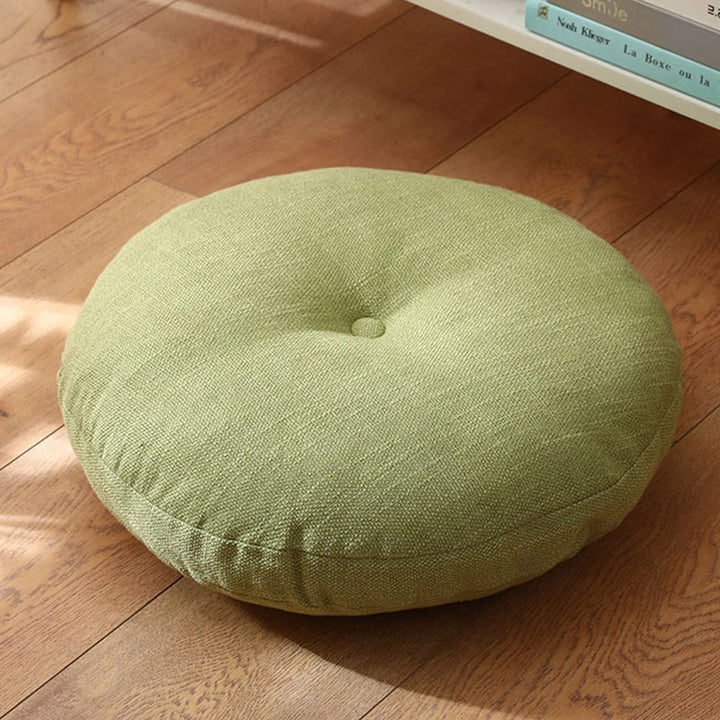 Lotus Simple Pattern Linen Meditation Seat Cushion Home Living Room Decoration - Detachable - Approx. 40cm × 10cm (slight variation possible) - GreenYellow - image 12