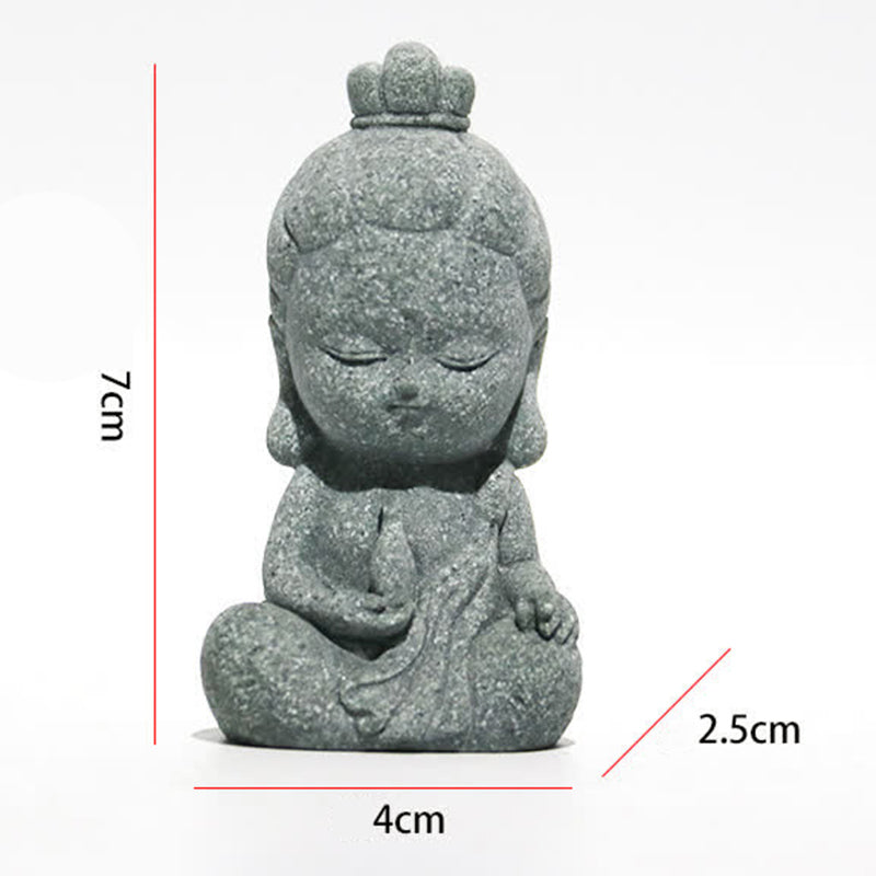 Buddha Stones Meditation Buddha Statue Compassion Home Decoration - 4cm*2.5cm*7cm - image 7