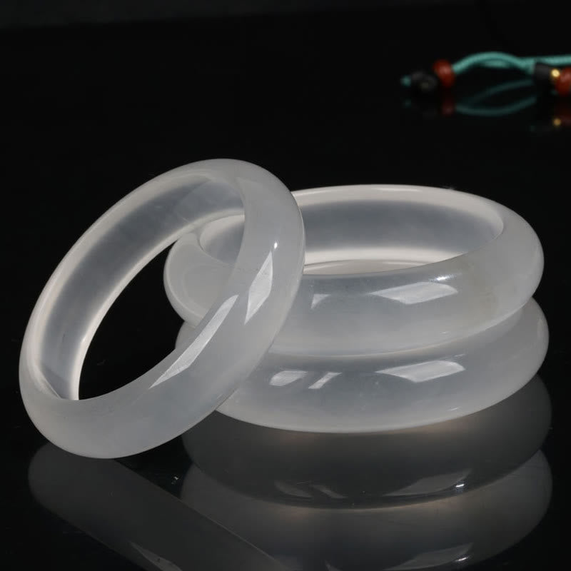 Natural Translucent Golden Silk Jade Wealth Luck Bracelet Bangle - image 1