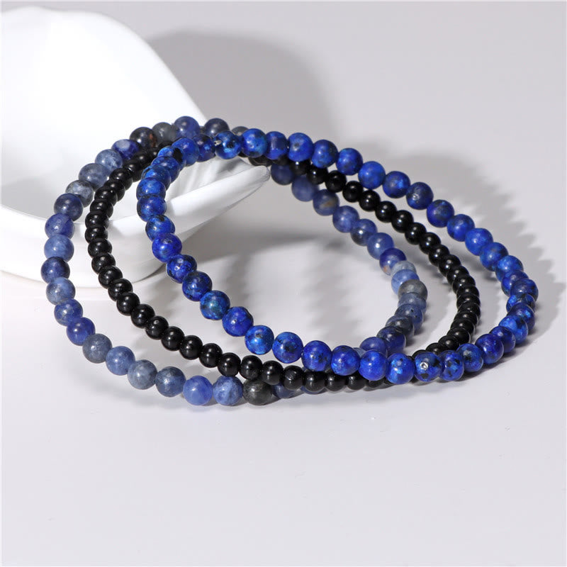 Buddha Stones 3Pcs Natural Crystal Stone Inner Peace Spiritual Bracelet - image 9