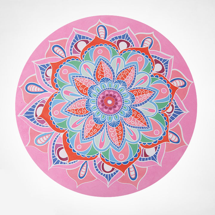 Lotus Mandala Pattern Foldable Yoga Meditation Seat Mat Home Decoration - Mandala - Pink - image 12