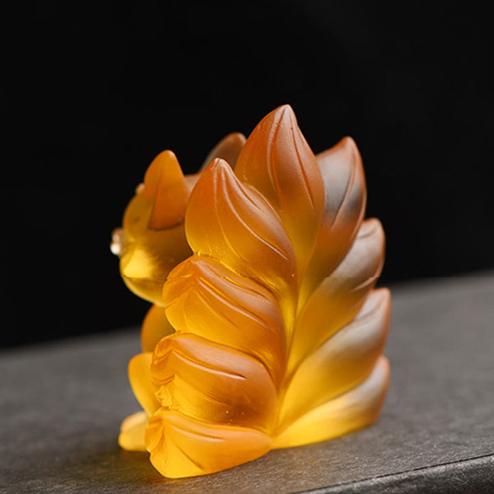 Buddha Stones Small Nine Tailed Fox Success Strength Home Figurine Decoration - image 13