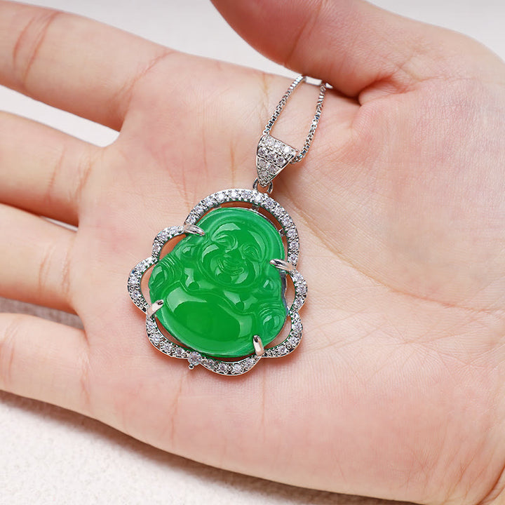 Buddha Stones Good Luck Laughing Buddha Necklace - image 9