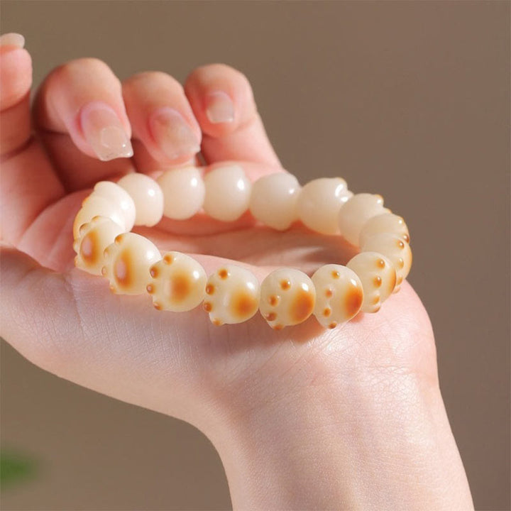 Buddha Stones Cute Cat Paw Claw Bodhi Seed Peace Bracelet - image 12