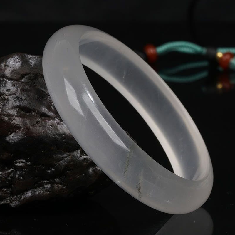 Natural Translucent Golden Silk Jade Wealth Luck Bracelet Bangle - image 6