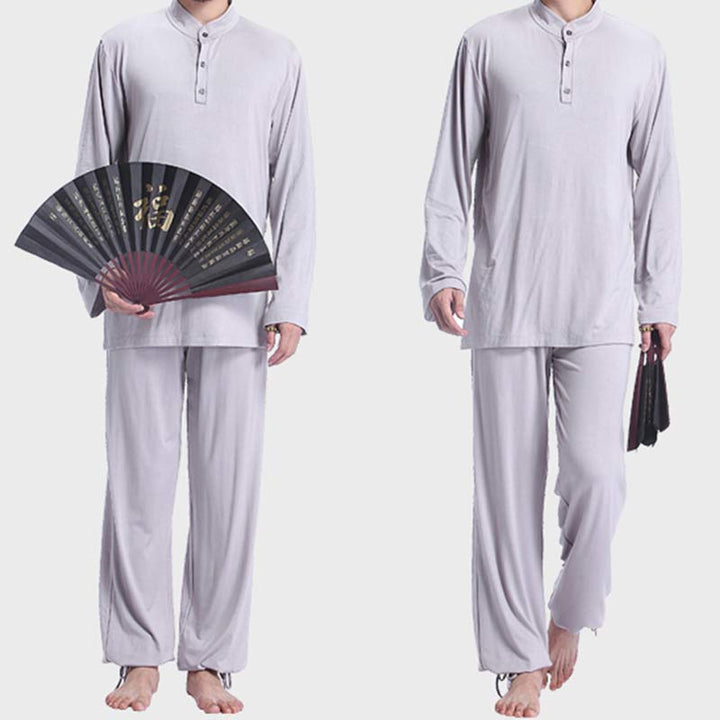 Meditation Prayer Spiritual Zen Tai Chi Practice Yoga Clothing Men's Set - image 1
