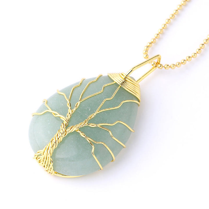 Buddha Stones Natural Quartz Crystal Tree Of Life Healing Energy Necklace Pendant - image 31
