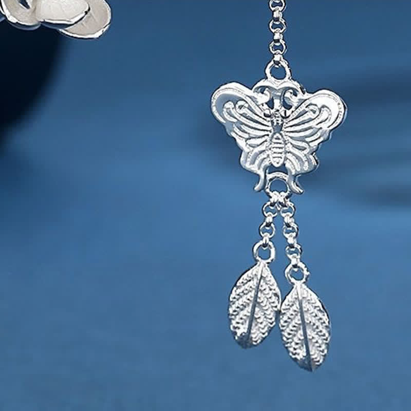 Buddha Stones Plum Blossom Butterfly Love Tassel Hairpin - image 6