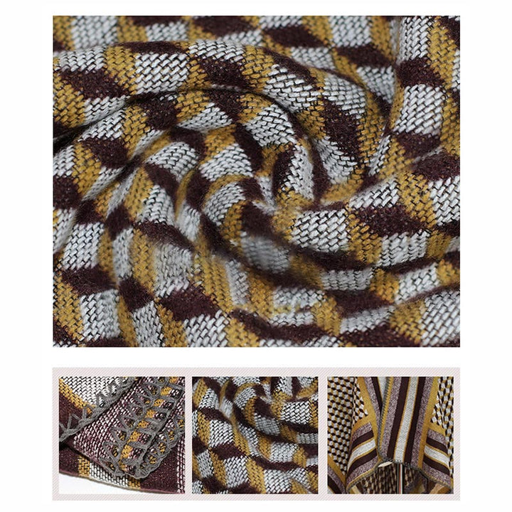 Tibetan Shawl Classic Pattern Winter Cozy Warm Travel Scarf Wrap - image 9