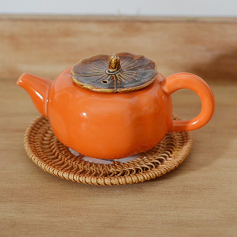 Ceramic Flower Pattern Rattan Cup Mat Tea Cup Coaster - image 18