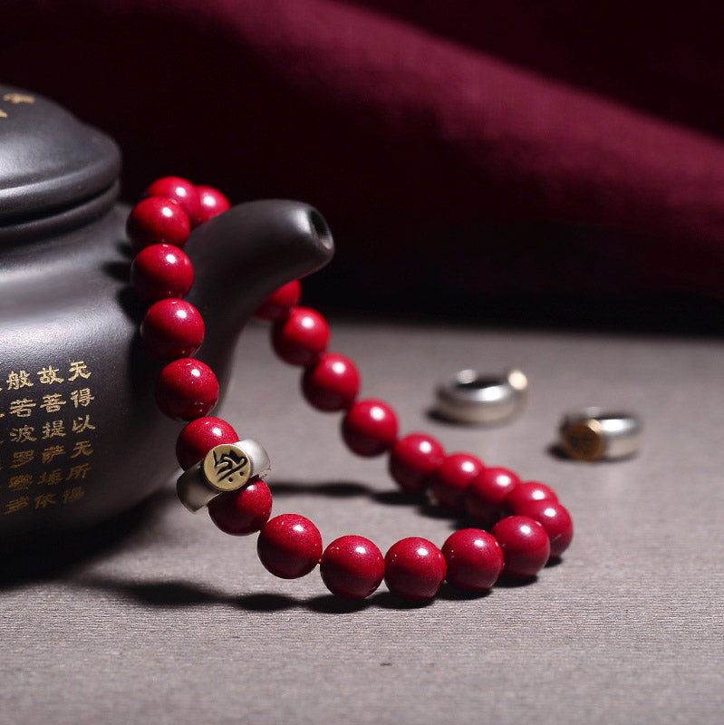 Buddha Stones Chinese Zodiac Natal Buddha Cinnabar Protection Bracelet