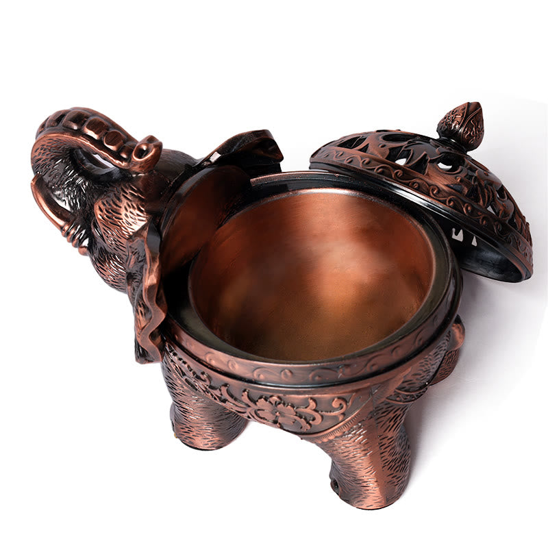Buddha Stones Elephant Alloy Incense Holder Home Decoration Incense Burner - image 2