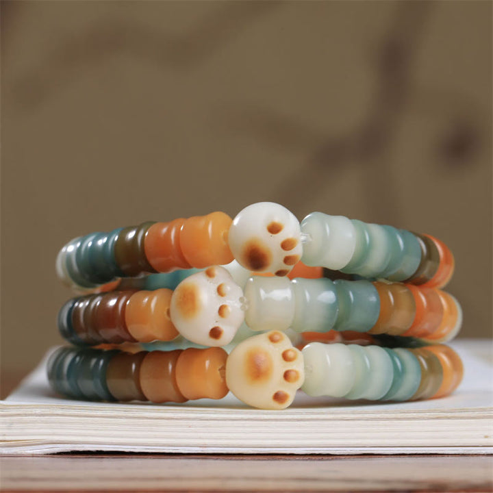 Buddha Stones Colorful Bodhi Seed Cat Paw Wisdom Bracelet - image 6