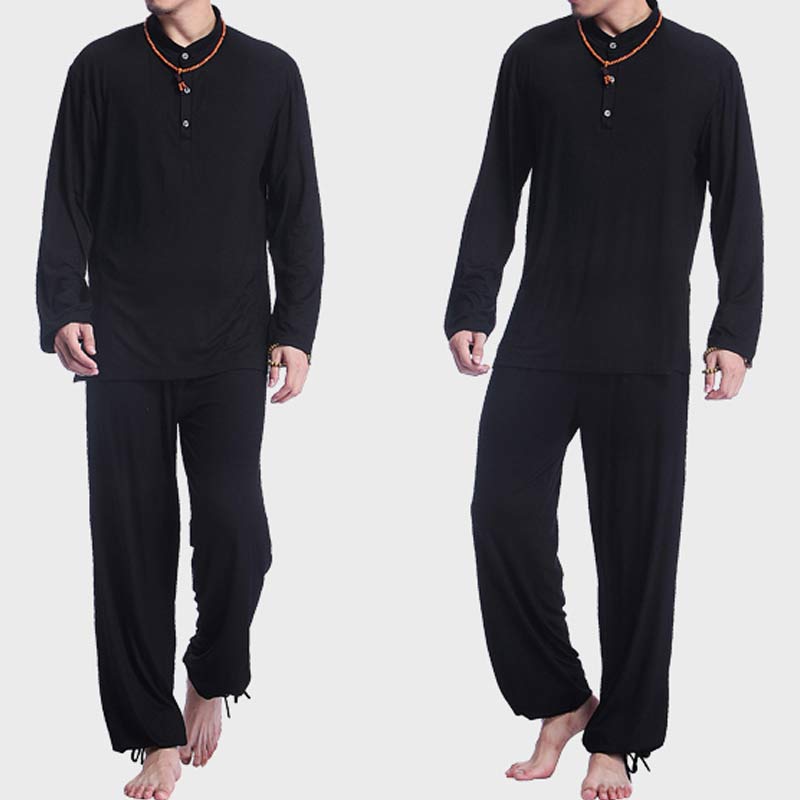 Meditation Prayer Spiritual Zen Tai Chi Practice Yoga Clothing Men's Set - image 18