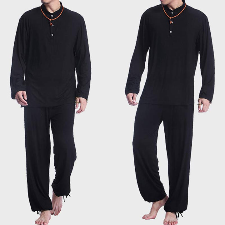 Meditation Prayer Spiritual Zen Tai Chi Practice Yoga Clothing Men's Set - image 18