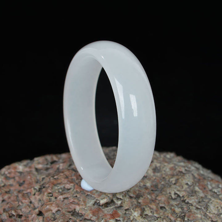 Natural Golden Silk Jade Wealth Luck Bracelet Bangle - image 2