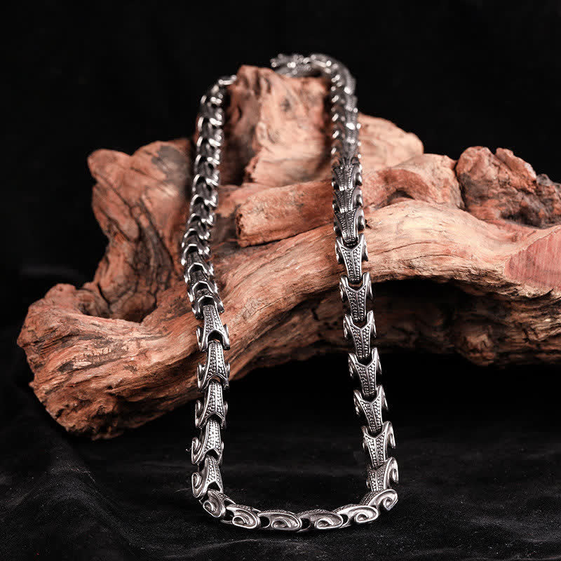 Dragon Pattern Titanium Steel Protection Necklace Pendant Bracelet - image 4