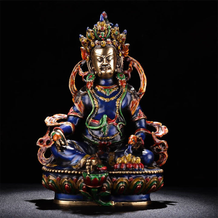 Yellow Jambhala Bodhisattva Figurine Serenity Copper Statue Home Decoration - 25.5cm - image 0