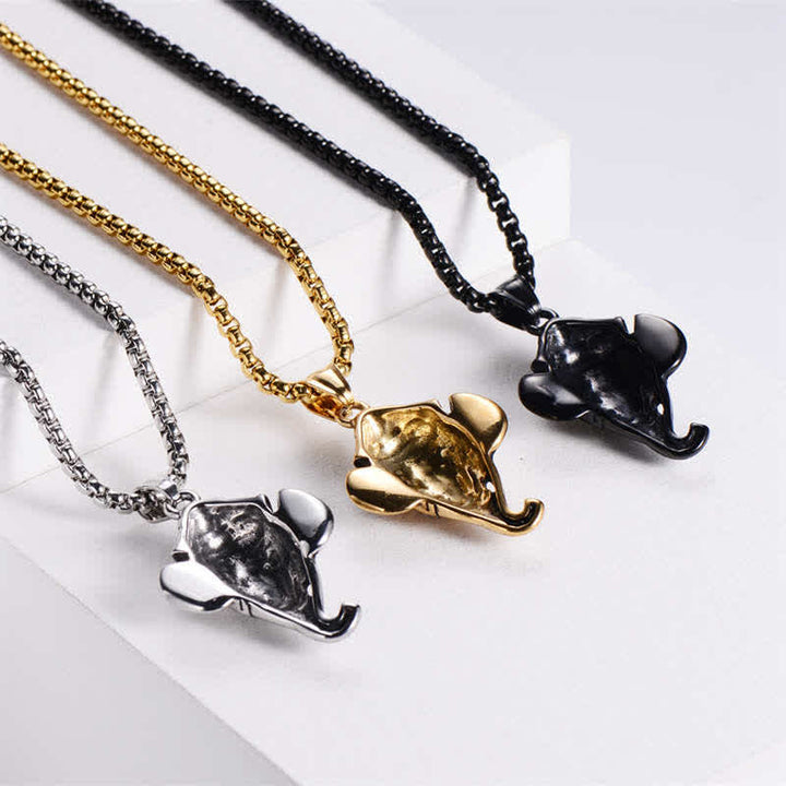 Ganesh Ganpati Elephant Titanium Steel Protection Pendant Necklace - image 9