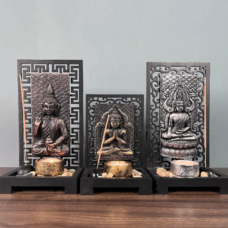 Buddha Stones Buddha Compassion Serenity Home Resin Prayer Altar Decoration - image 2