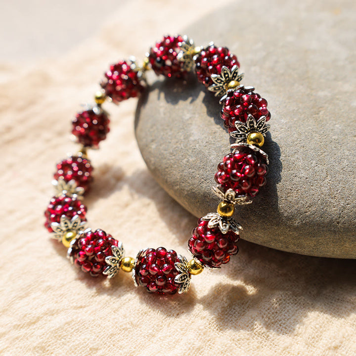 Buddha Stones "All the best for Vitality and Passion" Garnet Bracelet Includes Gift Message Card - image 5