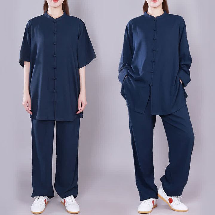 Tai Chi Qigong Meditation Prayer Spiritual Zen Practice Unisex Cotton Linen Clothing Set - image 21