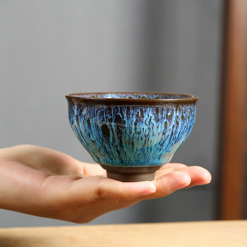 Multicolor Ceramic Teacup Ocean Wave Tea Cups