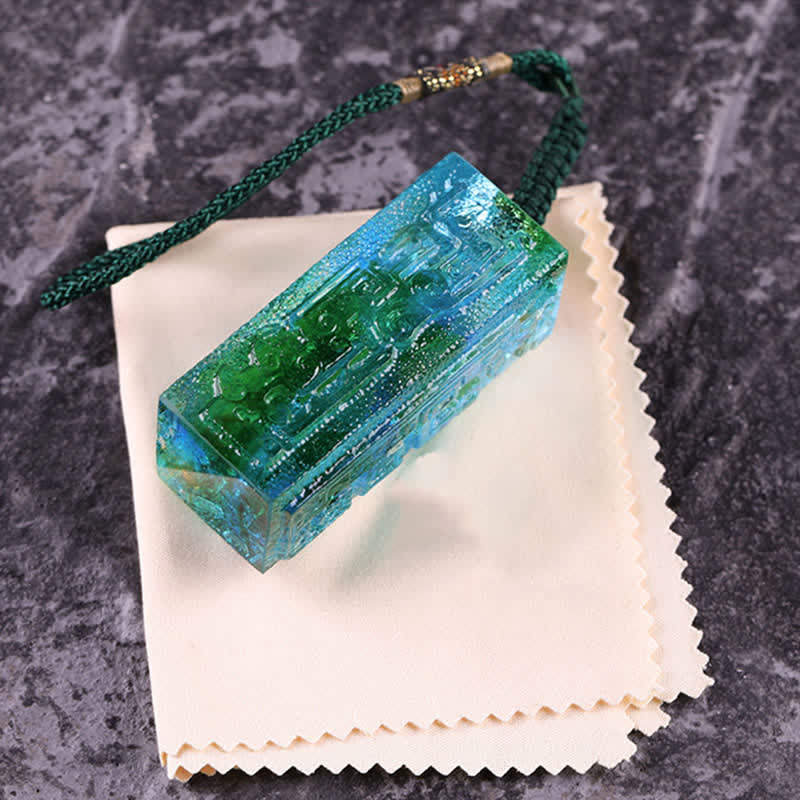 Feng Shui Handmade Liuli Crystal Art Piece Home Office Decoration - image 3