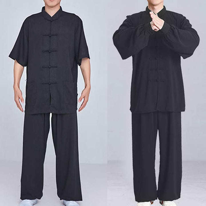 Buddha Stones Meditation Zen Prayer Spiritual Tai Chi Qigong Practice Unisex Embroidery Clothing Set - image 28