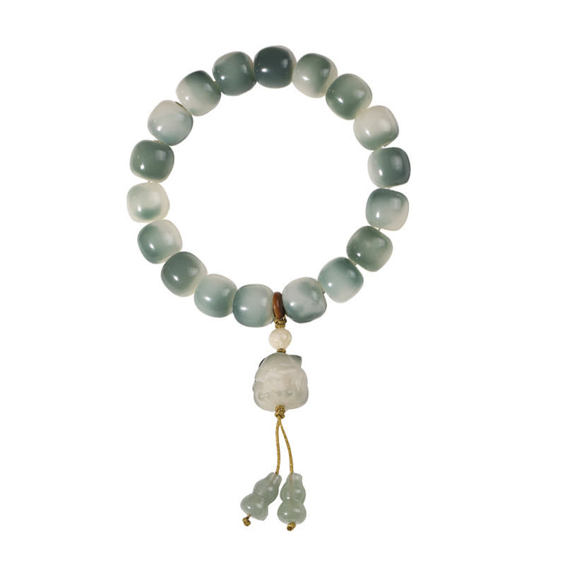 Buddha Stones Gradient Bodhi Seed Nine Tailed Fox Cat Paw Claw Pine Cone Peace Bracelet - image 11