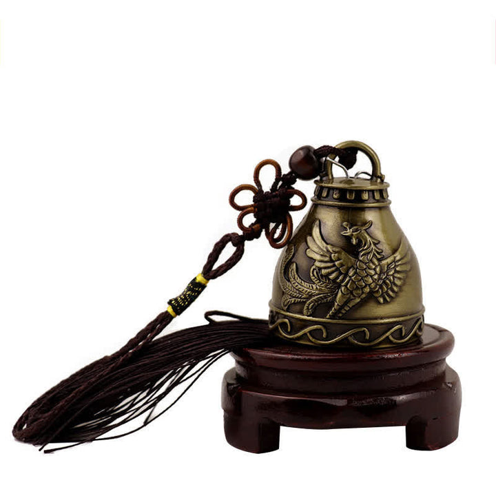 Feng Shui Buddha Koi Fish Phoenix Wind Chime Bell Luck Wall Hanging Decoration - Phoenix - image 3