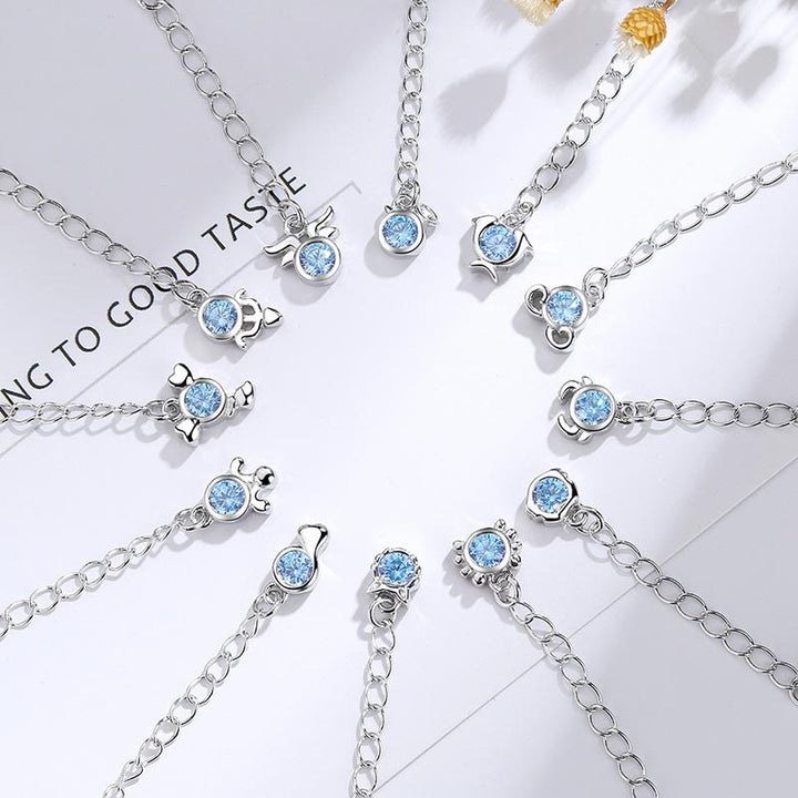 Buddha Stones 925 Silver Plated Copper 12 Constellations of the Zodiac Charm Bracelet - image 5