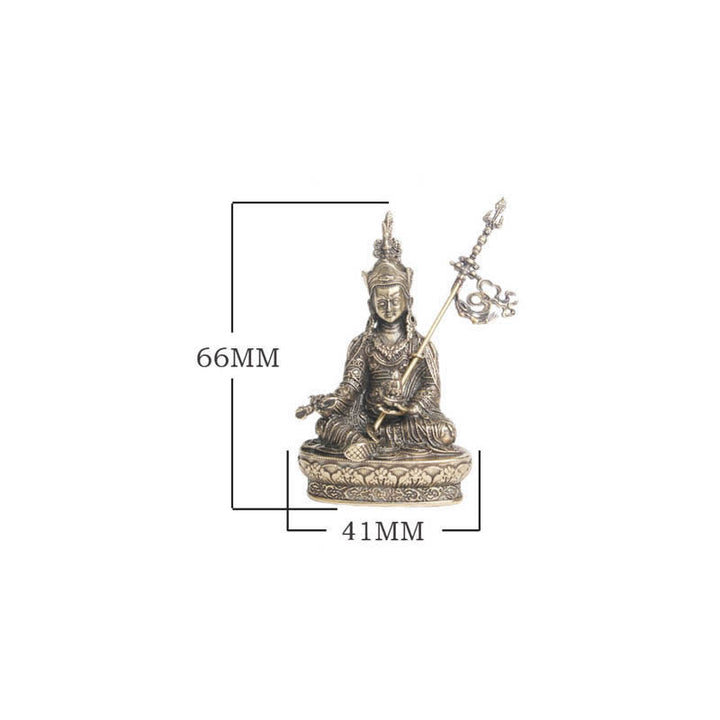 Padmasambhava Buddha Figure Serenity Copper Statue Decoration Temple Ornament - image 9